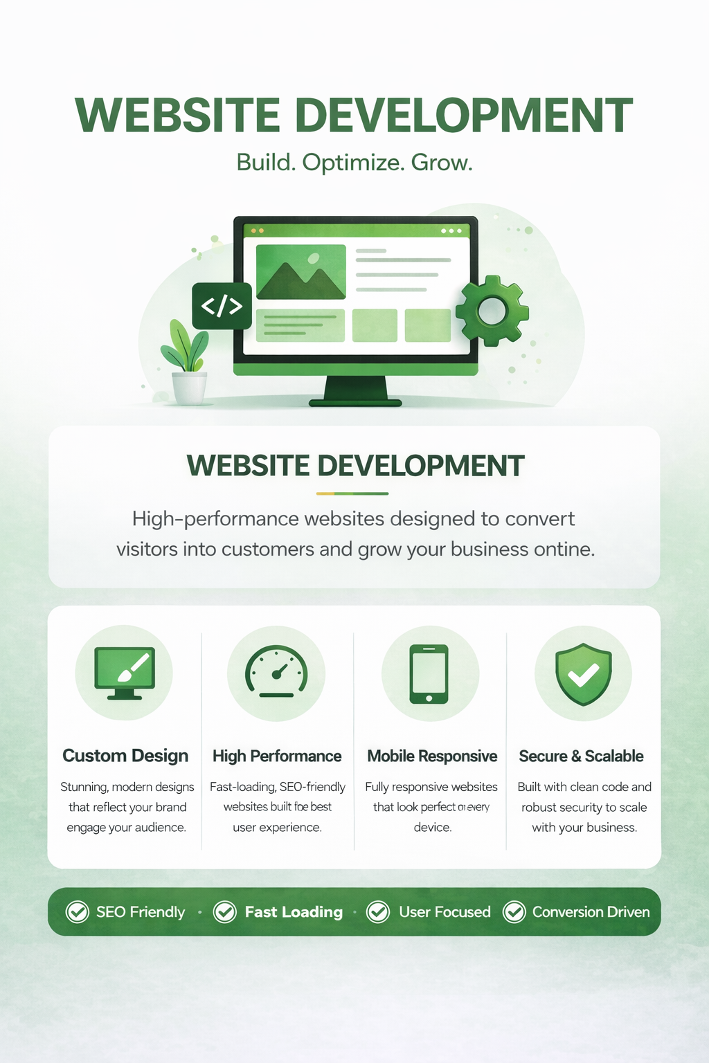 Modern, fast, and conversion-focused websites built to grow your business online.